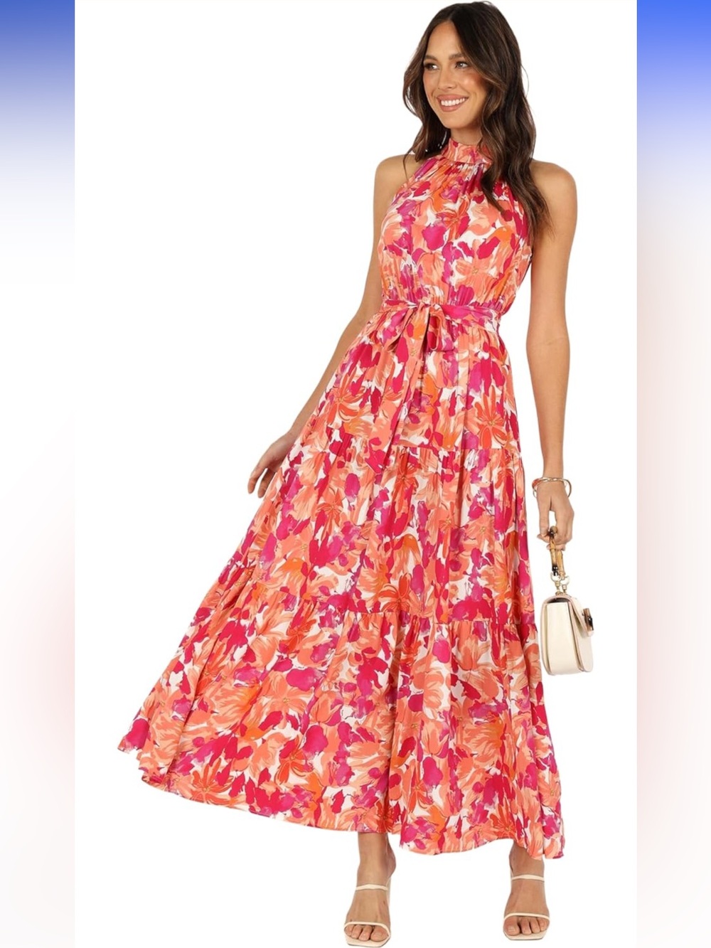NWT Petal & Pup Women's Caroline Maxi Halter Dress - size S (4-6)